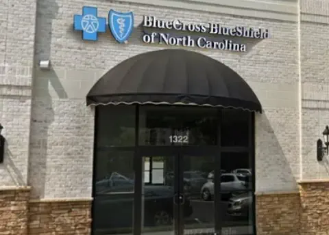 Front exterior of the Blue Cross NC store in Greensboro